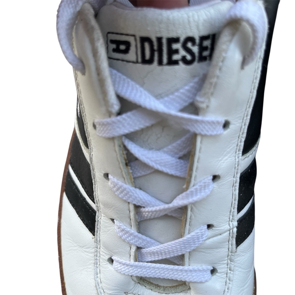 Vintage Diesel Priority Sneakers – White Black Leather Retro Low-Tops Men’s 7.5 - Picture 7 of 10
